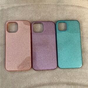 Glitter Phone Case Set - Pink, Purple, Teal - iPhone 13